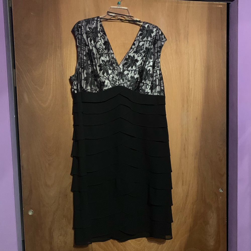 Beautiful Tiered Lace Overlay Cocktail Dress